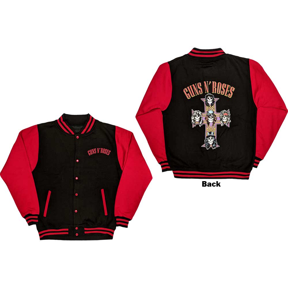 Guns N' Roses Unisex Varsity Jacket: Appetite For Destruction (Back Print) Varsity-jas