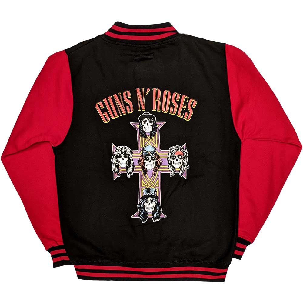 Guns N' Roses Unisex Varsity Jacket: Appetite For Destruction (Back Print) Varsity-jas