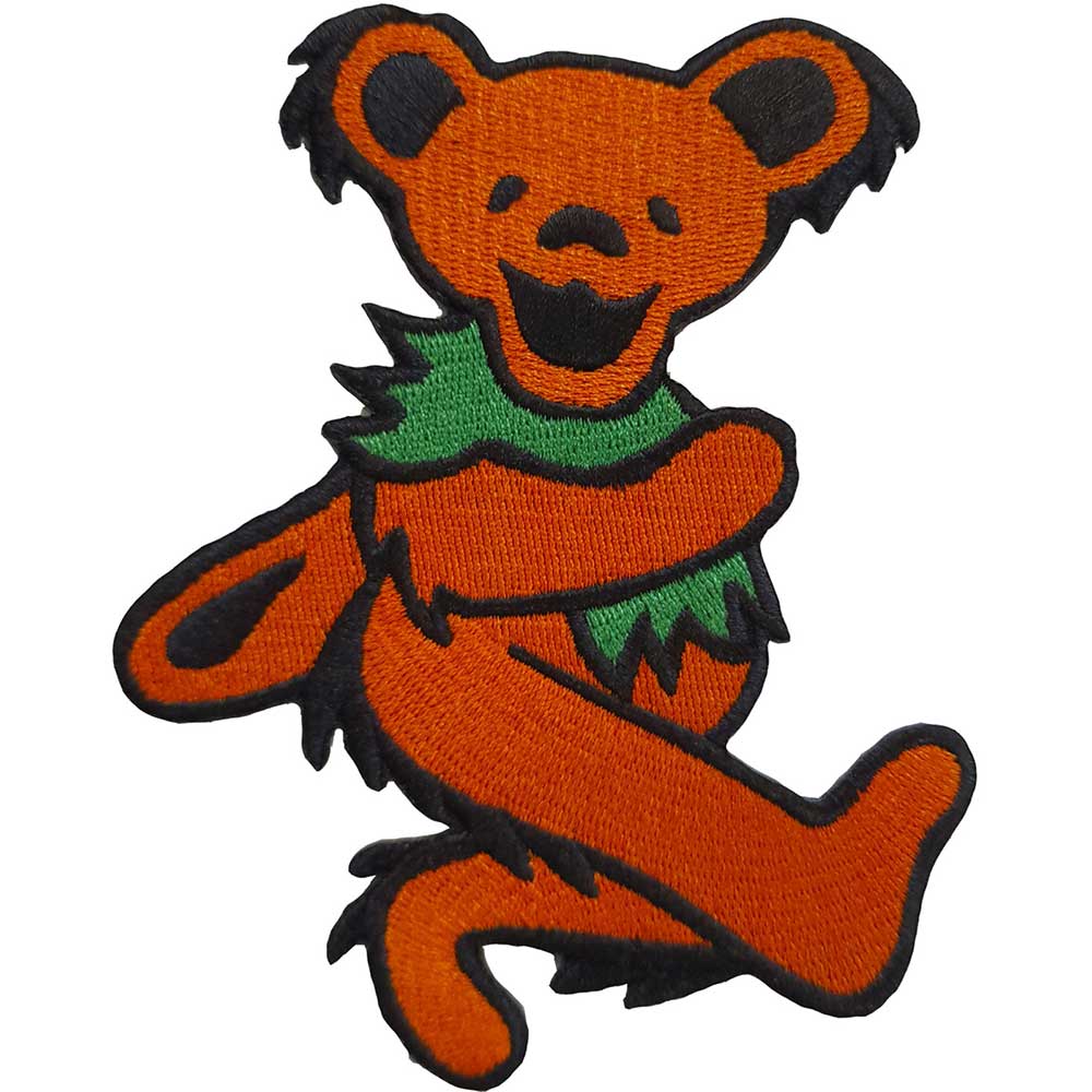 Grateful Dead Standard Patch: Orange Dancing Bear Standaard patch