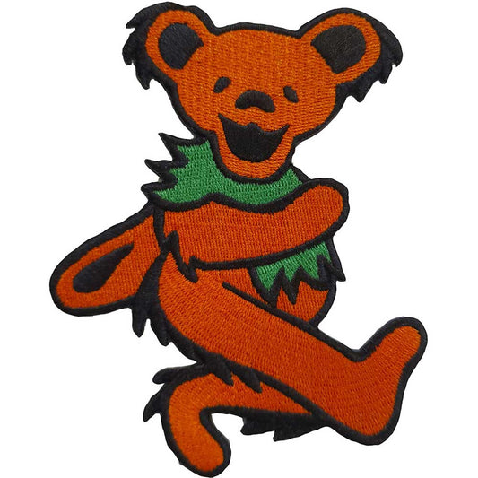 Grateful Dead Standard Patch: Orange Dancing Bear Standaard patch