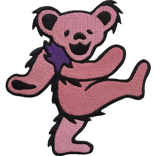 Grateful Dead Standard Patch: Pink Dancing Bear Standaard patch