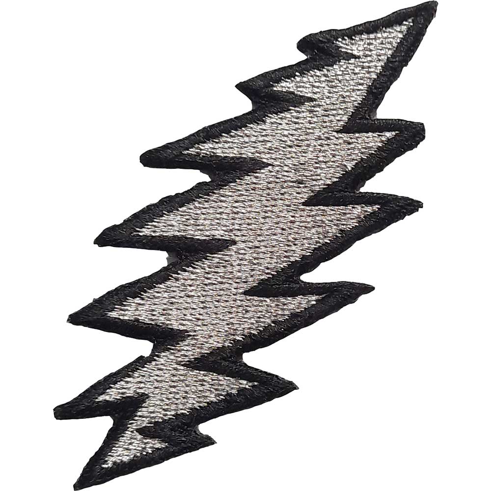 Grateful Dead Standard Patch: Lightning Silver Standaard patch