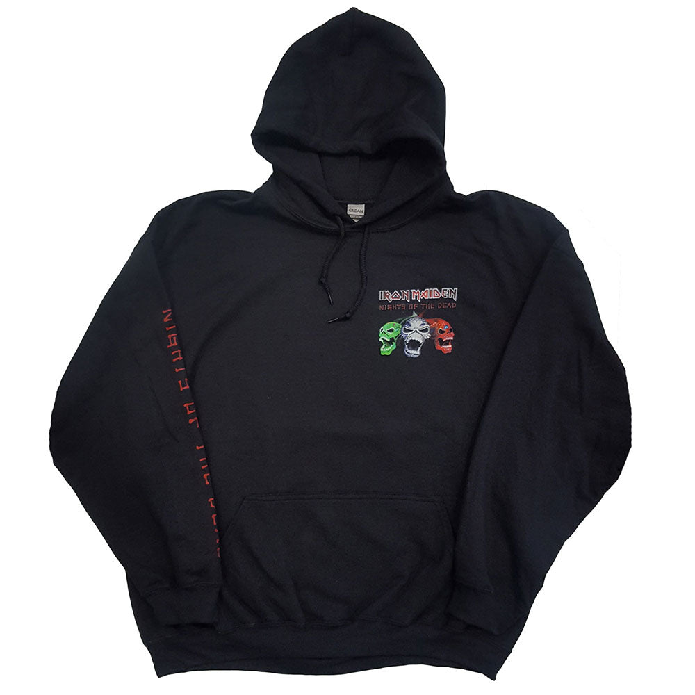 Iron Maiden Unisex Pullover Hoodie: Nights Of The Dead (Back & Sleeve Print) Trui met capuchon