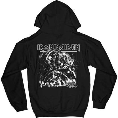 Iron Maiden Unisex Pullover Hoodie: Number Of The Beast One Colour (Back Print) Trui met capuchon