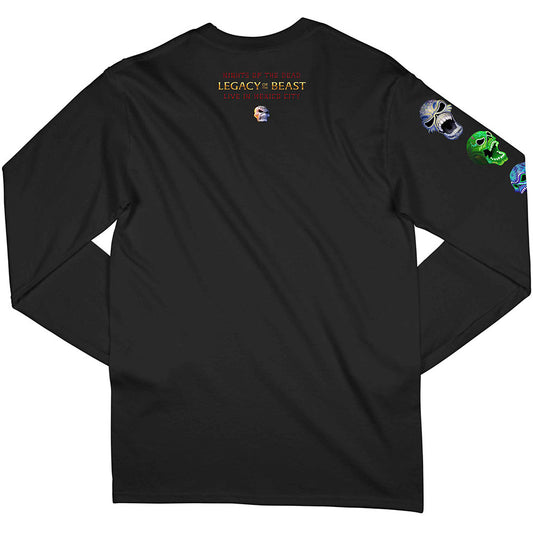 Iron Maiden Unisex Long Sleeve T-Shirt: Nights Of The Dead (Back & Sleeve Print) Long Sleeve T-Shirt
