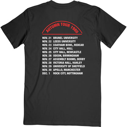 Iron Maiden Unisex T-Shirt: Autumn Tour 1980 (Back Print) T-Shirt