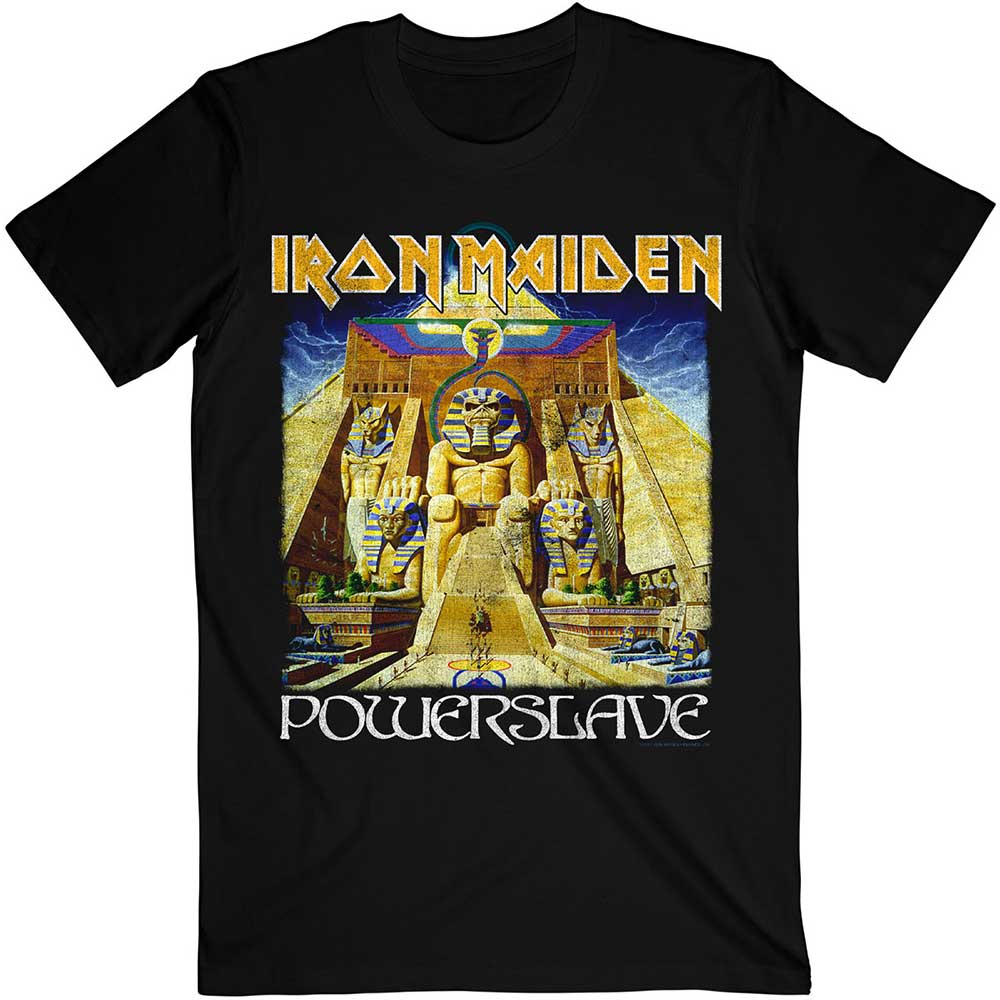 Iron Maiden Unisex T-Shirt: Powerslave World Slavery Tour (Back Print) T-Shirt