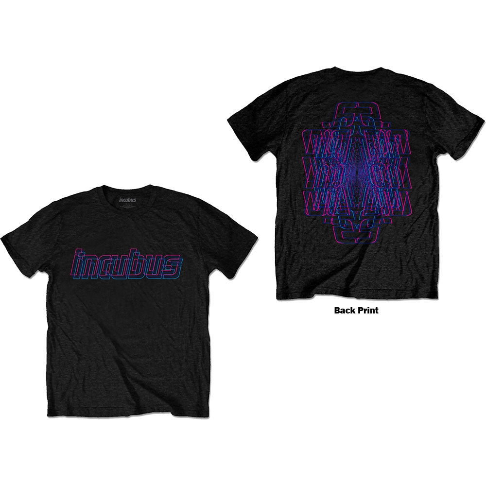 Incubus Unisex T-Shirt: Trippy Neon (Back Print) T-Shirt