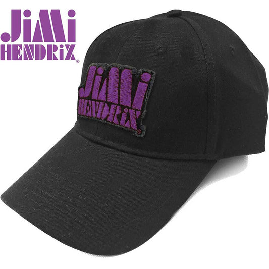 Jimi Hendrix Unisex Baseball Cap: Purple Stencil Logo Baseballpet