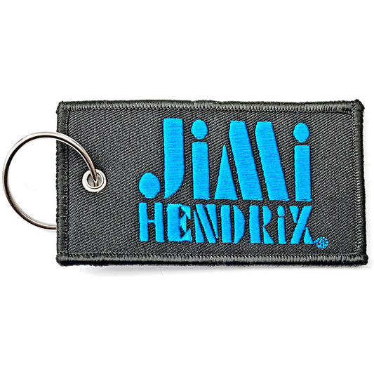 Jimi Hendrix Keychain: Stencil Logo (Double Sided Patch) Sleutelhanger