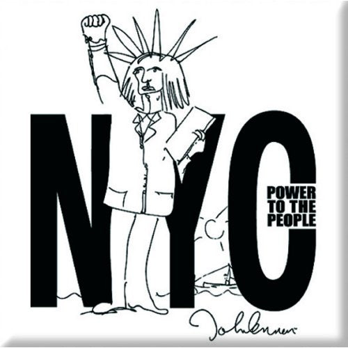 John Lennon Fridge Magnet: NYC Power to the People Koelkastmagneet