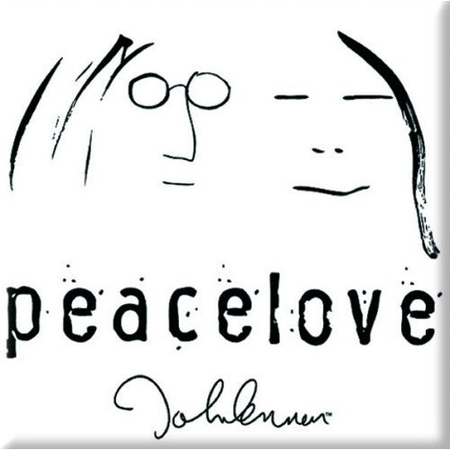 John Lennon Fridge Magnet: Peace & Love Koelkastmagneet