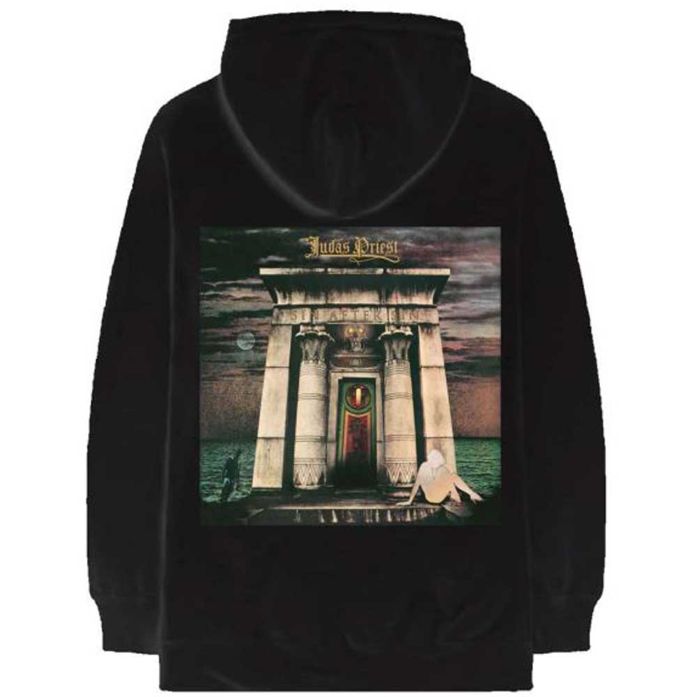 Judas Priest Unisex Pullover Hoodie: Sin After Sin Logo & Album Cover (Back Print) Trui met capuchon