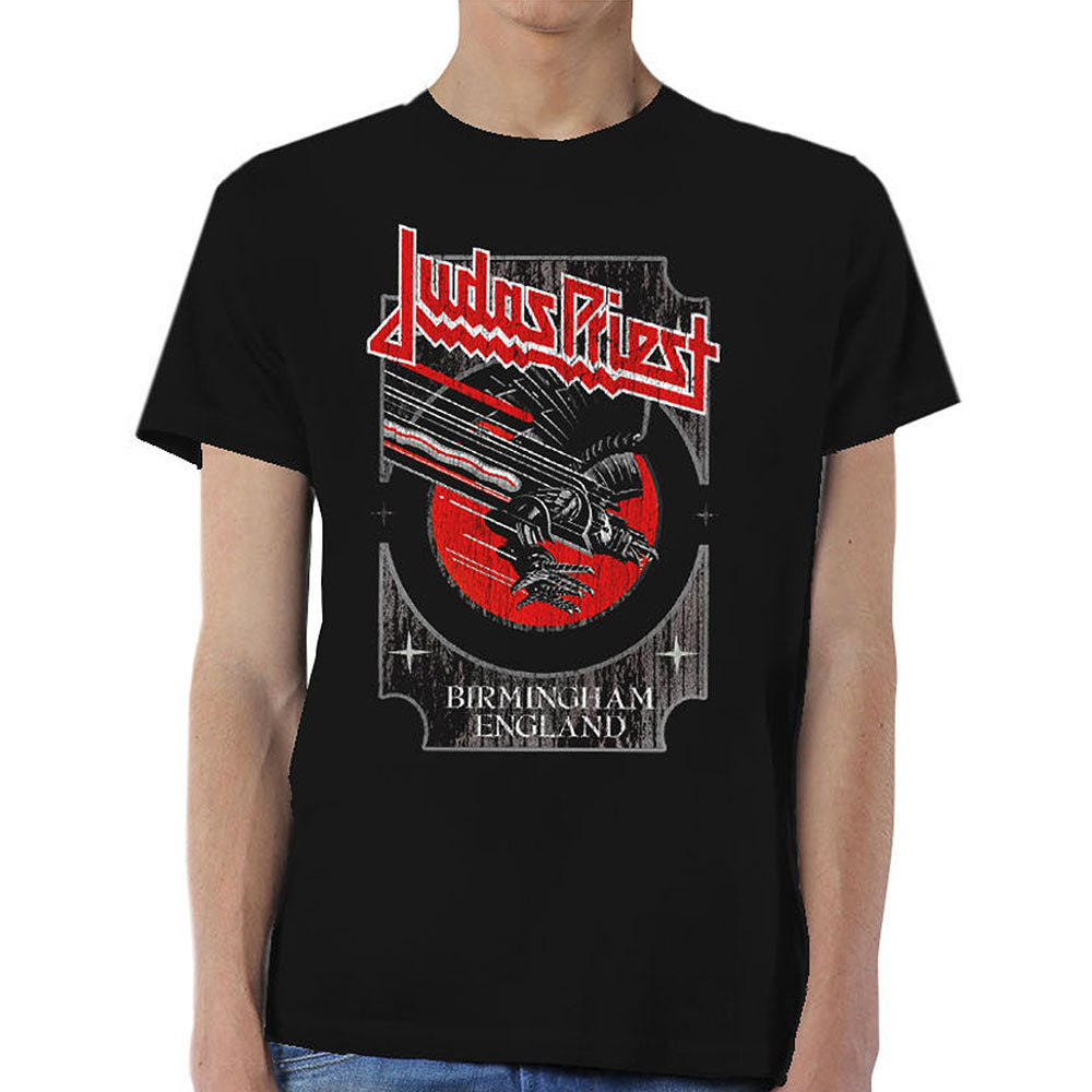 Judas Priest Unisex T-Shirt: Silver and Red Vengeance T-Shirt