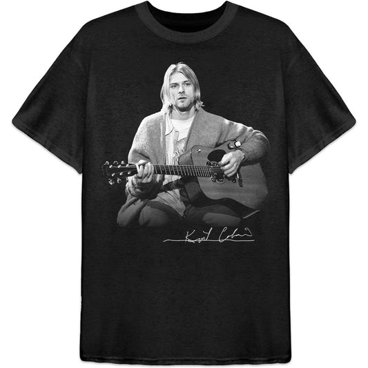 Kurt Cobain Unisex T-Shirt: Guitar Live Photo T-Shirt