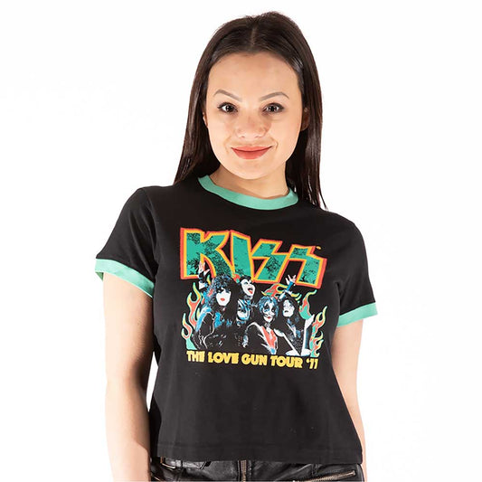 KISS Ladies Crop Top: St Paddy's Ringer Crop Top