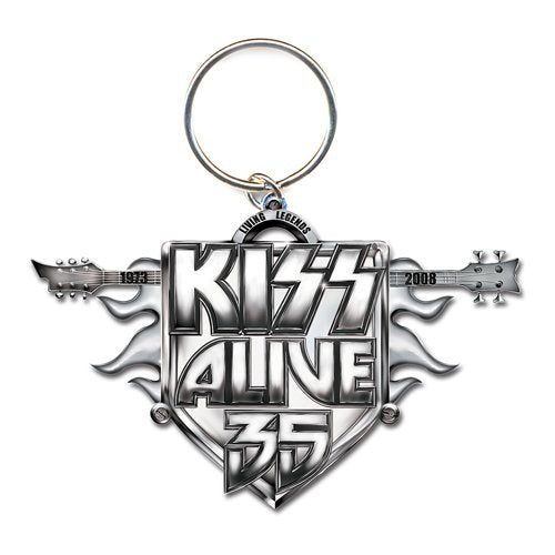 KISS Keychain: Alive 35 Tour (Die-cast Relief) Sleutelhanger