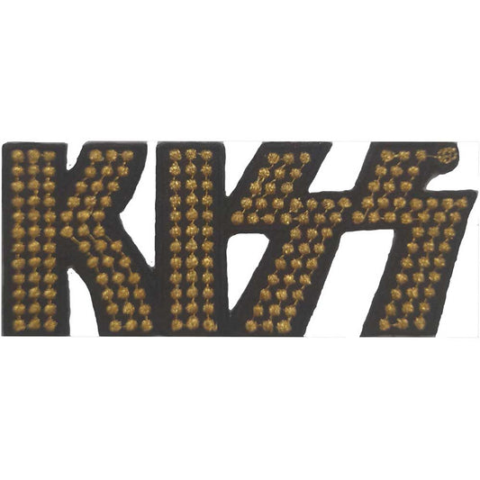 KISS Standard Patch: Gold Studded Logo Standaard patch