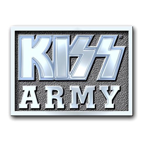 KISS Pin Badge: Army Block Speld