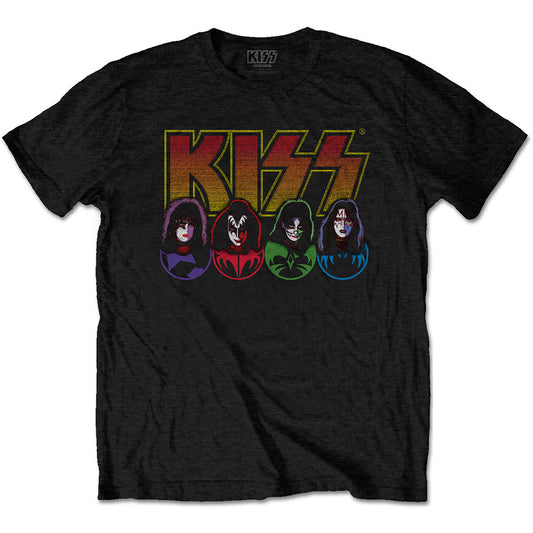 KISS Unisex T-Shirt: Logo, Faces & Icons T-Shirt