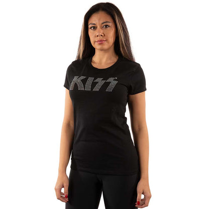 KISS Ladies Embellished T-Shirt: Logo (Diamante) Embellished T-Shirt