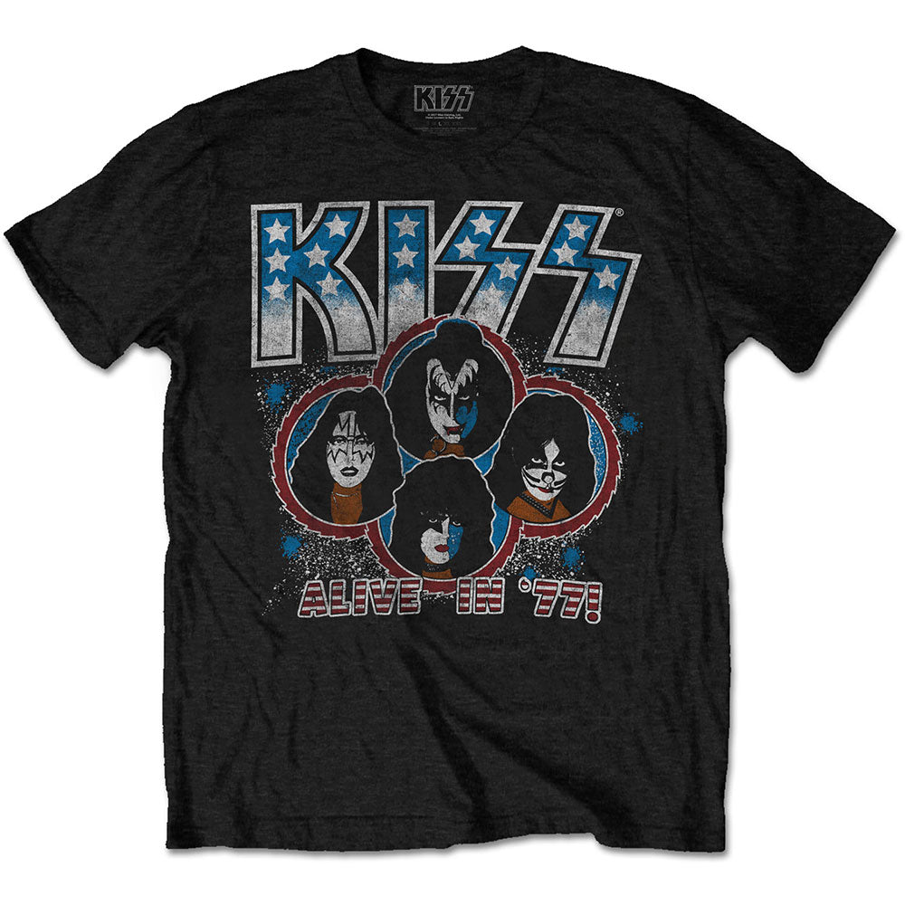 KISS Unisex T-Shirt: Alive In '77 T-Shirt