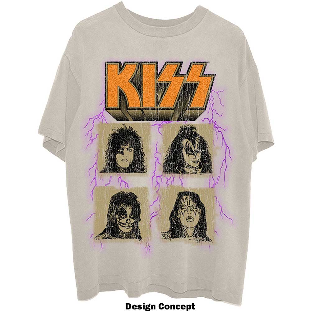 KISS Unisex T-Shirt: Lightning Photo T-Shirt