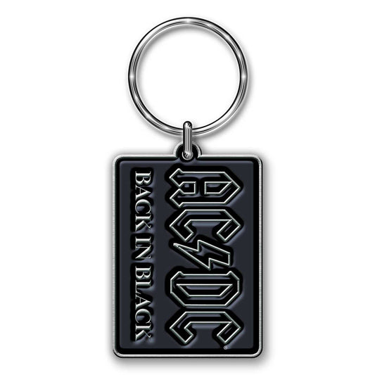 AC/DC Keychain: Back in Black (Die-Cast Relief) Sleutelhanger
