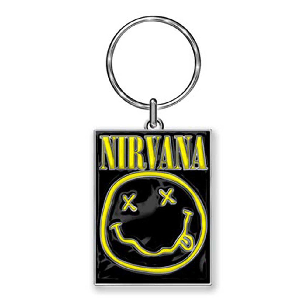 Nirvana Keychain: Happy Face (Die-cast Relief) Sleutelhanger