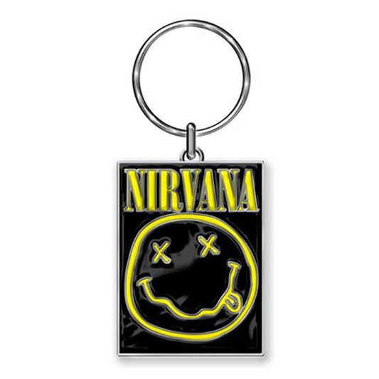 Nirvana Keychain: Happy Face (Die-cast Relief) Sleutelhanger