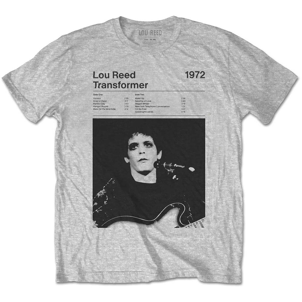 Lou Reed Unisex T-Shirt: Transformer Track List T-Shirt