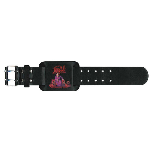 Death Leather Wrist Strap: Scream Bloody Gore Leren polsband