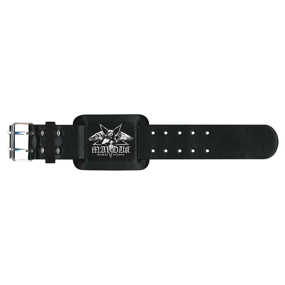 Marduk Leather Wrist Strap: Serpent Sermon Leren polsband