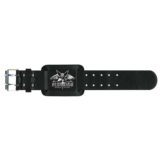 Marduk Leather Wrist Strap: Serpent Sermon Leren polsband