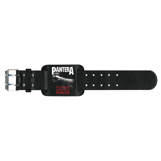 Pantera Leather Wrist Strap: Vulgar Display Of Power Leren polsband
