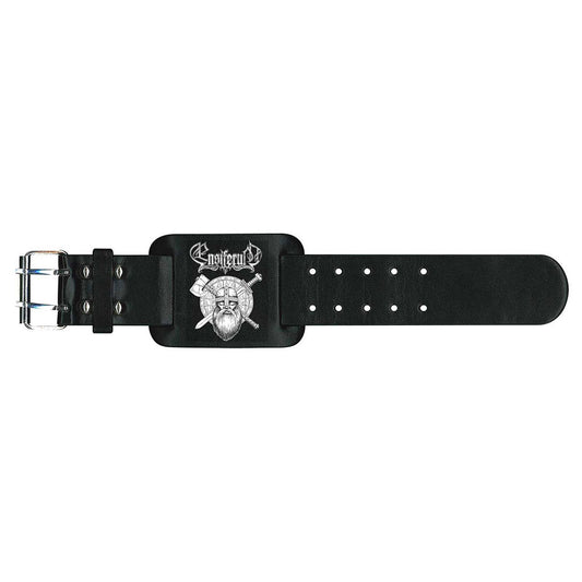 Ensiferum Leather Wrist Strap: Sword & Axe Leren polsband