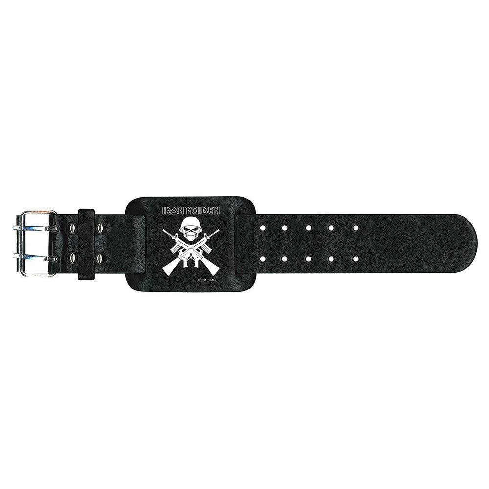 Iron Maiden Leather Wrist Strap: A Matter Of Life And Death Leren polsband