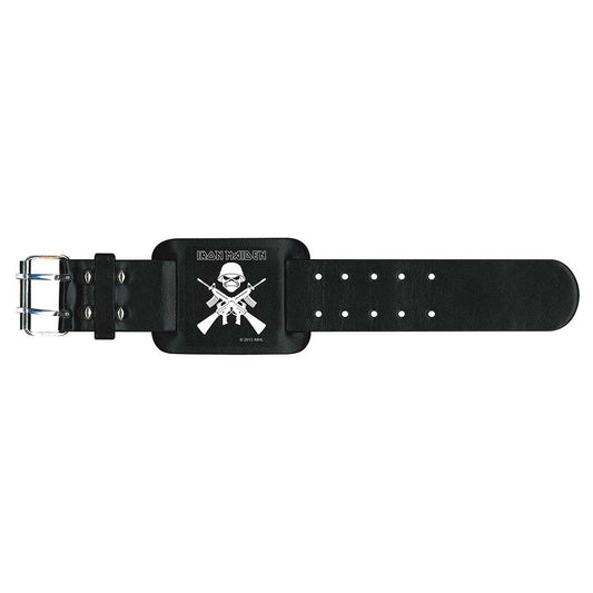 Iron Maiden Leather Wrist Strap: A Matter Of Life And Death Leren polsband