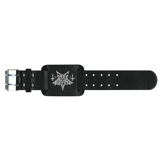 Dark Funeral Leather Wrist Strap: Logo Leren polsband