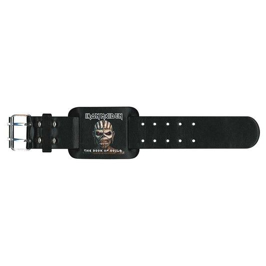 Iron Maiden Leather Wrist Strap: The Book of Souls Leren polsband