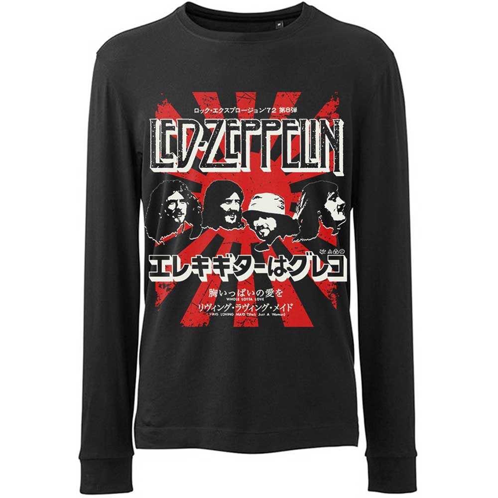 Led Zeppelin Unisex Long Sleeve T-Shirt: Japanese Burst Long Sleeve T-Shirt