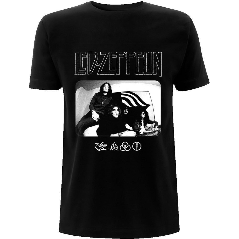 Led Zeppelin Unisex T-Shirt: Icon Logo Photo T-Shirt