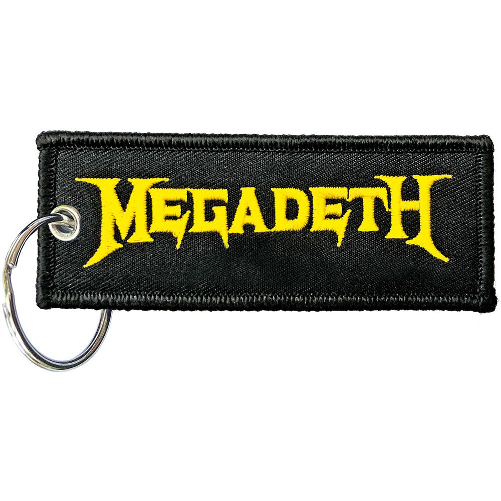 Megadeth Keychain: Logo (Double Sided Patch) Sleutelhanger