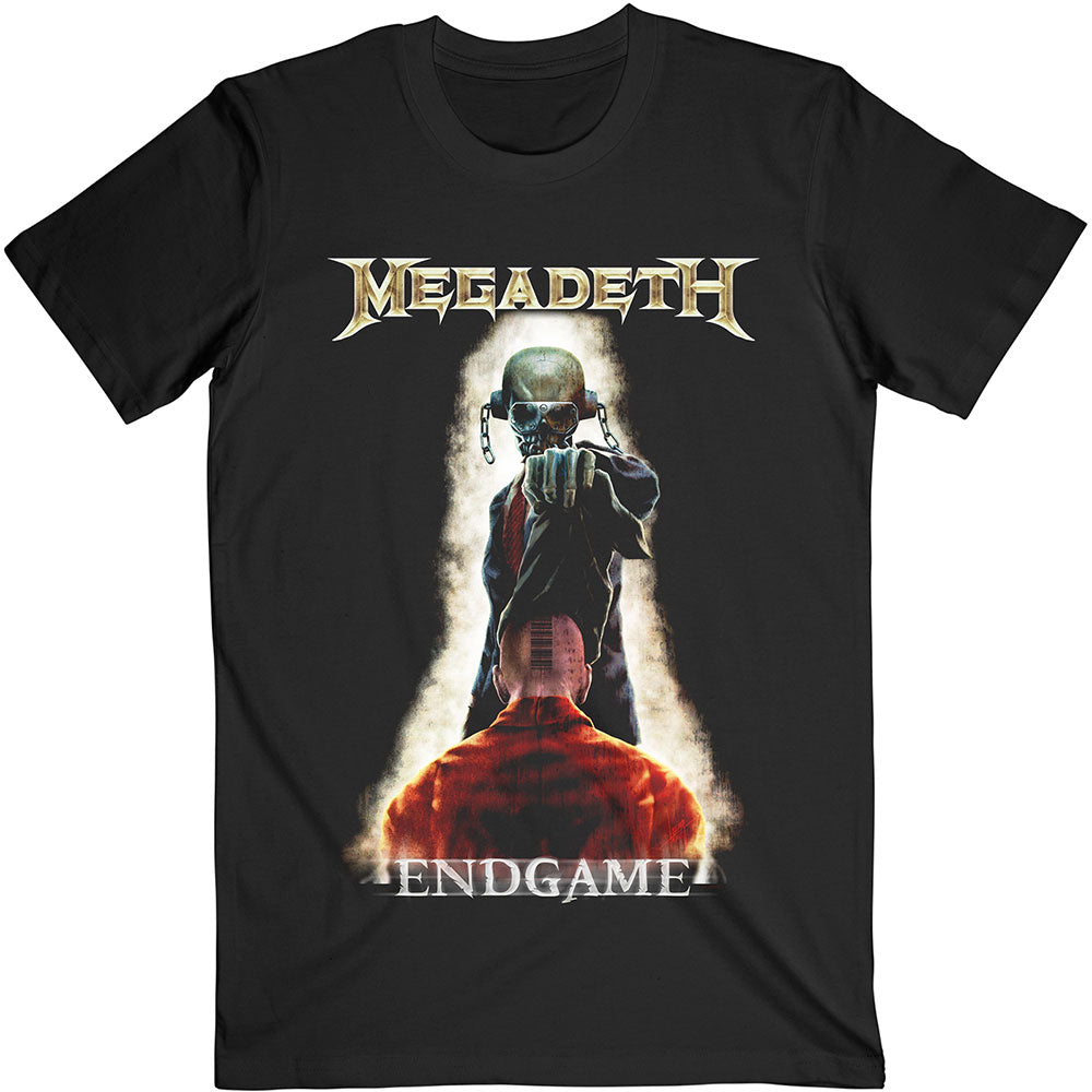 Megadeth Unisex T-Shirt: Vic Removing Hood T-Shirt