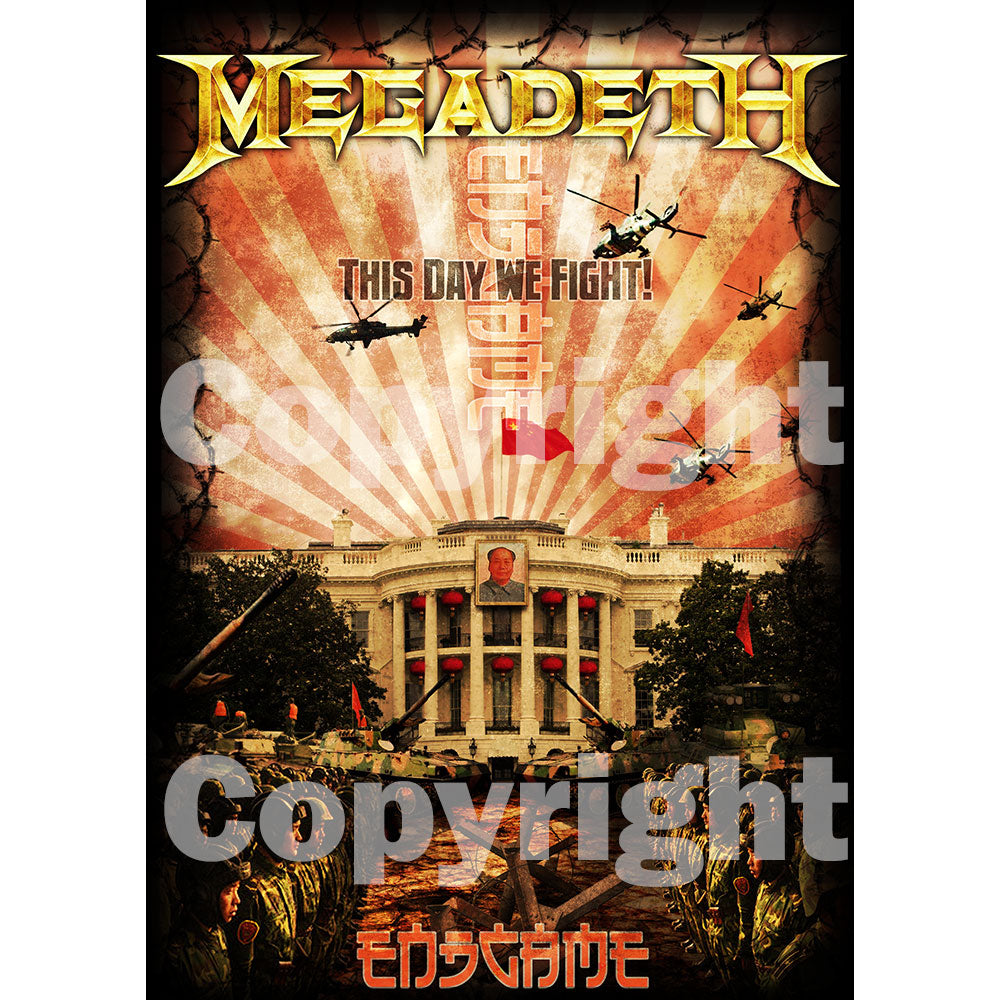 Megadeth Unisex T-Shirt: China Whitehouse (Back Print) T-Shirt