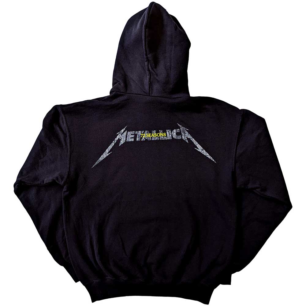 Metallica Unisex Pullover Hoodie: 72 Seasons Charred Logo (Back Print) Trui met capuchon