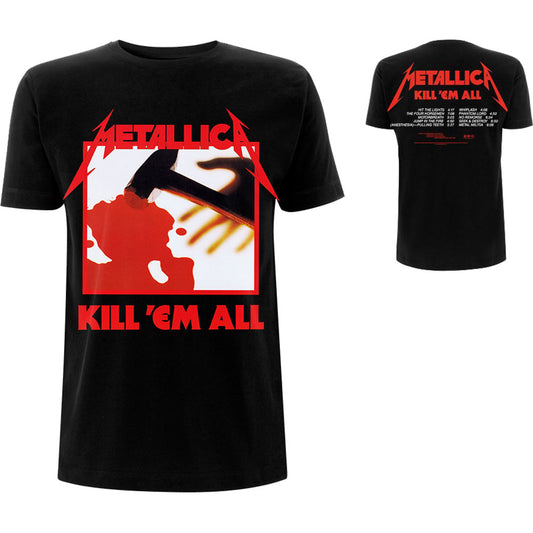 Metallica Unisex T-Shirt: Kill 'Em All Tracks (Back Print) T-Shirt