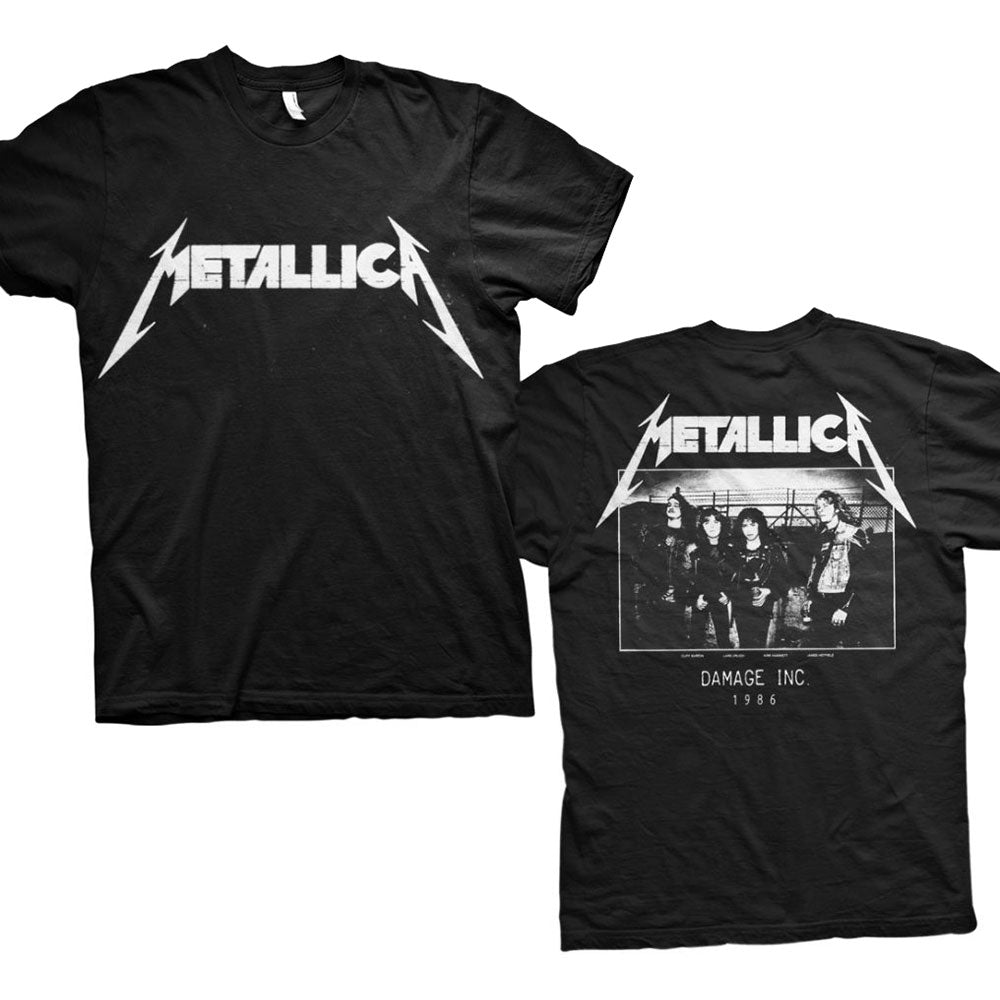 Metallica Unisex T-Shirt: Master of Puppets Photo (Back Print) T-Shirt