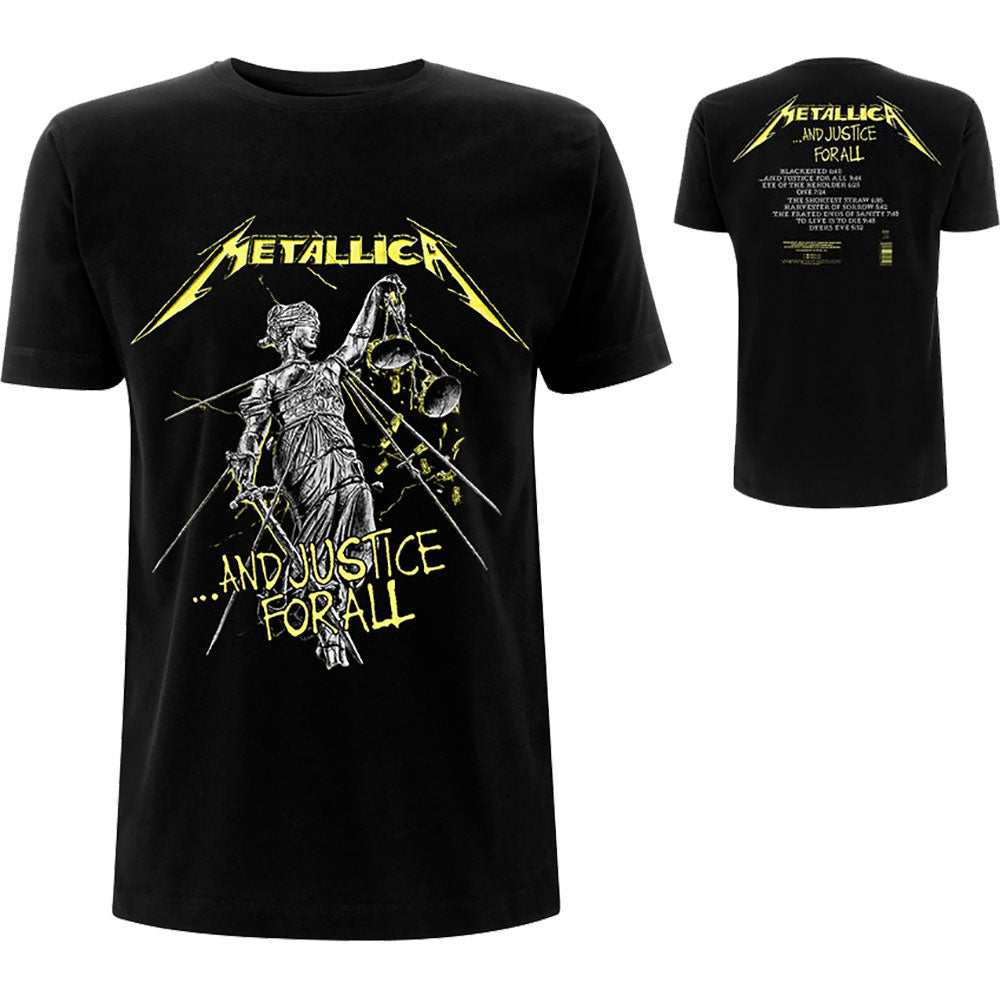 Metallica Unisex T-Shirt: And Justice For All Tracks (Back Print) T-Shirt