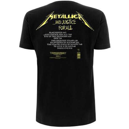 Metallica Unisex T-Shirt: And Justice For All Tracks (Back Print) T-Shirt